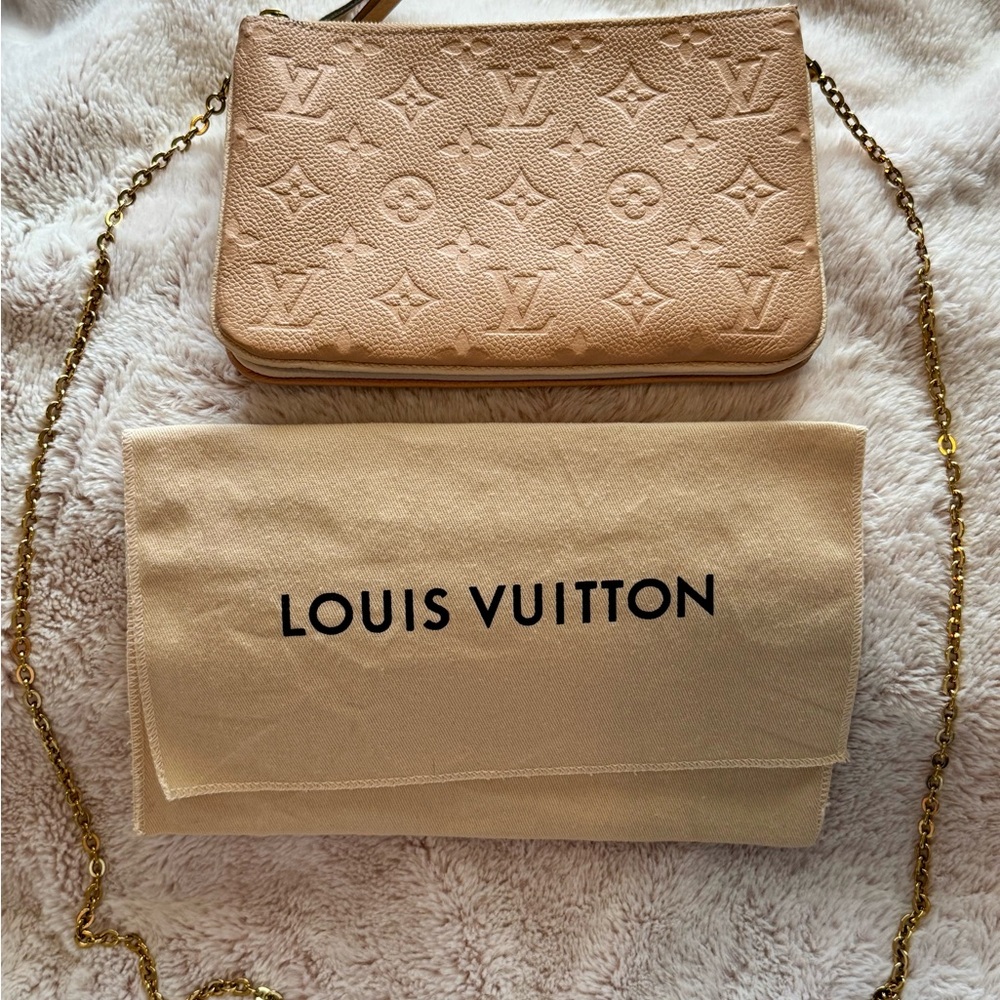 Louis Vuitton Bicolor Monogram Empreinte Double Zip Pochette